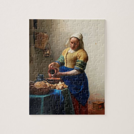 Johannes Vermeer. Milkmaïde. kunst Legpuzzel (Verticaal)