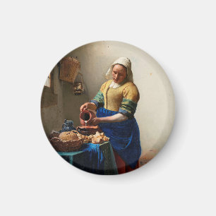 Johannes Vermeer. Milkmaïde. kunst Magneet