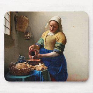 Johannes Vermeer. Milkmaïde.  kunst Muismat