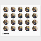 Johannes Vermeer. Milkmaïde. kunst Ronde Sticker (Vel)