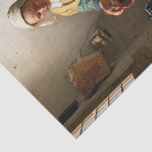 Johannes Vermeer. Milkmaïde.  kunst Tissuepapier (Detail)