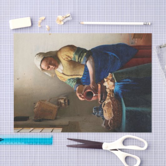 Johannes Vermeer. Milkmaïde.  kunst Tissuepapier (Craft)