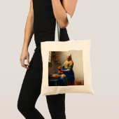 Johannes Vermeer. Milkmaïde.  kunst Tote Bag (Voorkant (product))