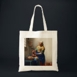 Johannes Vermeer. Milkmaïde.  kunst Tote Bag<br><div class="desc">Johannes Vermeer "The Milkmaid" canvas tas.</div>