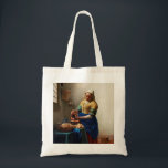 Johannes Vermeer. Milkmaïde.  kunst Tote Bag<br><div class="desc">Johannes Vermeer "The Milkmaid" canvas tas.</div>