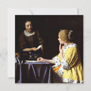 Johannes Vermeer - Mistress en Maid Kaart