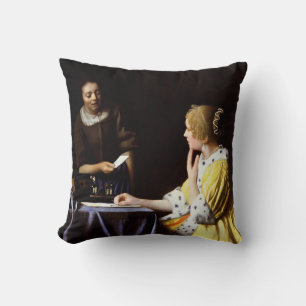 Johannes Vermeer - Mistress en Maid Kussen