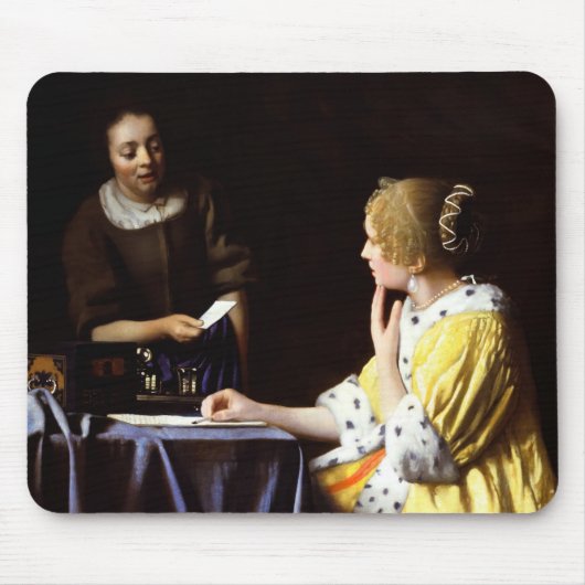Johannes Vermeer - Mistress en Maid Muismat (Voorkant)