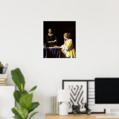Johannes Vermeer - Mistress en Maid Poster (Thuiskantoor)
