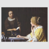 Johannes Vermeer - Mistress en Maid Tissuepapier (Voorkant)