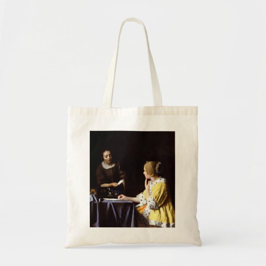 Johannes Vermeer - Mistress en Maid Tote Bag (Voorkant)