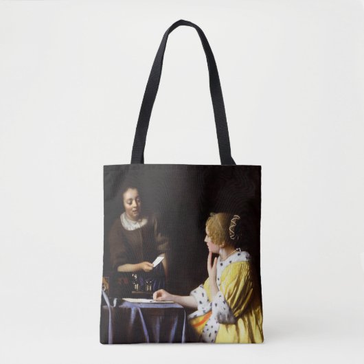 Johannes Vermeer - Mistress en Maid Tote Bag (Voorkant)