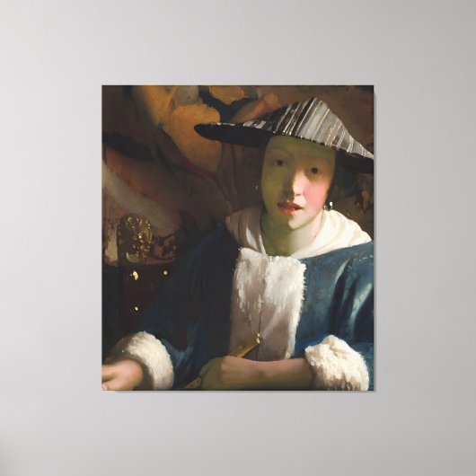 Johannes Vermeer-schilderij Canvas Afdruk (Voorkant)