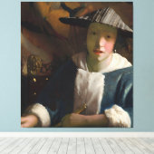 Johannes Vermeer-schilderij Canvas Afdruk (Insitu (Houten vloer))