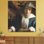 Johannes Vermeer-schilderij Canvas Afdruk (Insitu (Woonkamer))