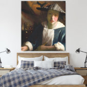 Johannes Vermeer-schilderij Canvas Afdruk (Insitu (Slaapkamer))