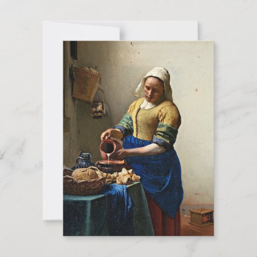 Johannes Vermeer-schilderij, De Melkmeid Kaart (Voorkant)