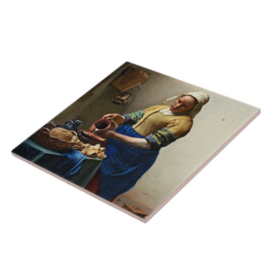 Johannes Vermeer-schilderij, De Melkmeid Tegeltje (Zijkant)