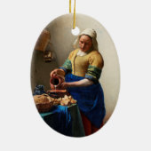 Johannes Vermeer schilderij, The Milkmaid, Keramisch Ornament (Achterkant)