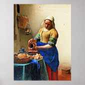 Johannes Vermeer schilderij, The Milkmaid Poster (Voorkant)