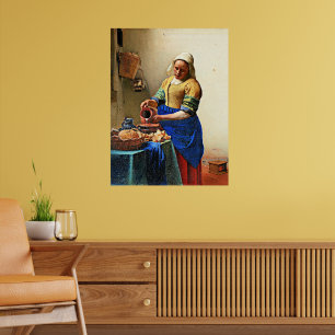 Johannes Vermeer schilderij, The Milkmaid Poster