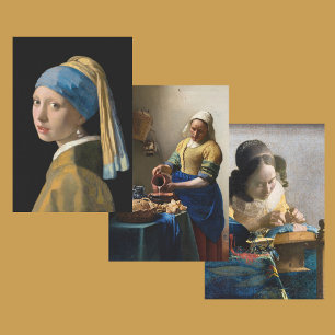 Johannes Vermeer - Selectie Meesterwerken Inpakpapier Vel