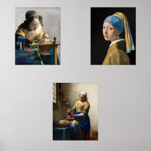 Johannes Vermeer - Selectie van stervelingen Muurkunst Sets