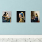 Johannes Vermeer - Selectie van stervelingen Muurkunst Sets (Houten vloer)