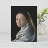 Johannes Vermeer - Studie van een jonge vrouw Bedankkaart (Staand voorkant)