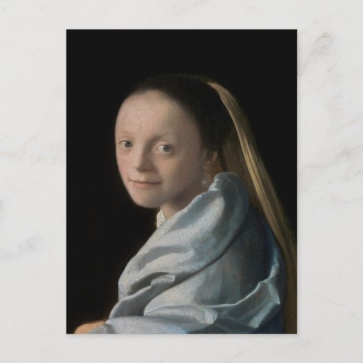 Johannes Vermeer - Studie van een jonge vrouw Briefkaart (Voorkant)
