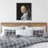 Johannes Vermeer - Studie van een jonge vrouw Canvas Afdruk (Insitu (Slaapkamer))