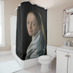 Johannes Vermeer - Studie van een jonge vrouw Douchegordijn