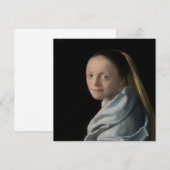 Johannes Vermeer - Studie van een jonge vrouw Kaart (Voorkant / Achterkant)