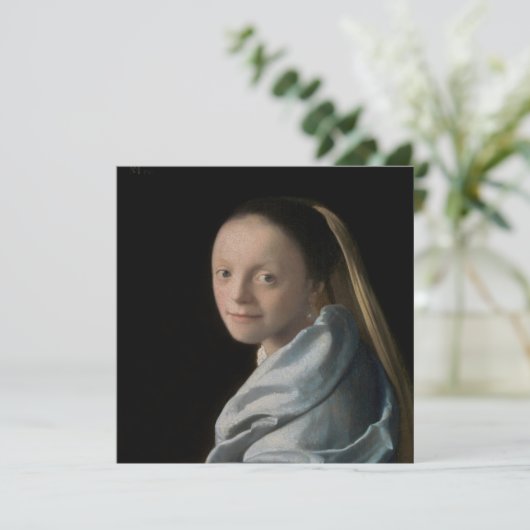 Johannes Vermeer - Studie van een jonge vrouw Kaart (Staand voorkant)