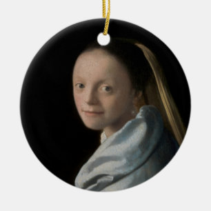 Johannes Vermeer - Studie van een jonge vrouw Keramisch Ornament