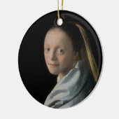 Johannes Vermeer - Studie van een jonge vrouw Keramisch Ornament (Links)