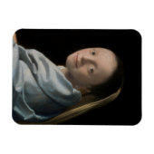 Johannes Vermeer - Studie van een jonge vrouw Magneet (Horizontaal)