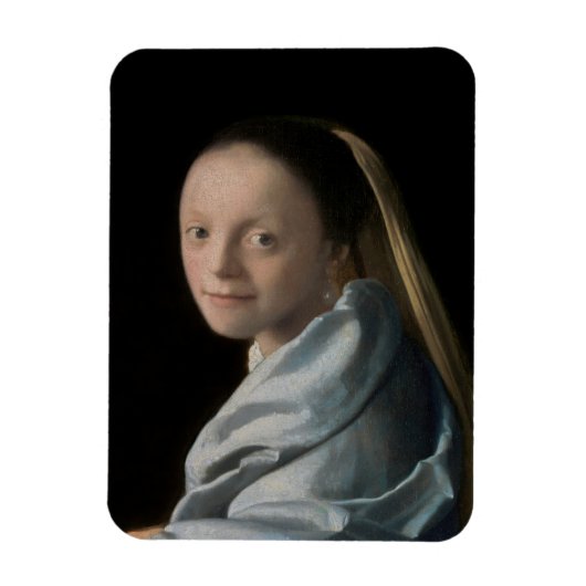 Johannes Vermeer - Studie van een jonge vrouw Magneet (Verticaal)