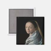 Johannes Vermeer - Studie van een jonge vrouw Magneet (Voorkant / Achterkant)