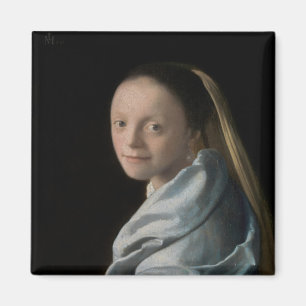 Johannes Vermeer - Studie van een jonge vrouw Magneet