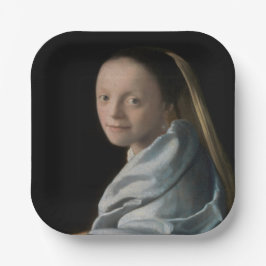 Johannes Vermeer - Studie van een jonge vrouw Papieren Bordje