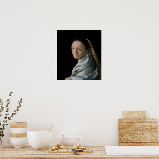 Johannes Vermeer - Studie van een jonge vrouw Poster (Keuken)