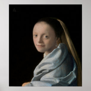 Johannes Vermeer - Studie van een jonge vrouw Poster
