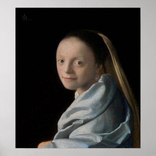 Johannes Vermeer - Studie van een jonge vrouw Poster (Voorkant)