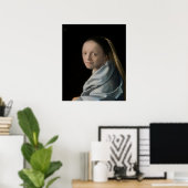 Johannes Vermeer - Studie van een jonge vrouw Poster (Thuiskantoor)