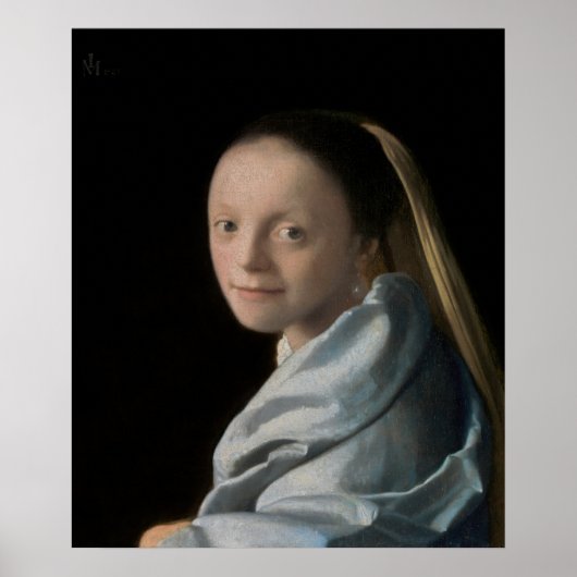 Johannes Vermeer - Studie van een jonge vrouw Poster (Voorkant)