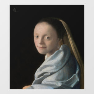 Johannes Vermeer - Studie van een jonge vrouw Raamsticker