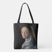 Johannes Vermeer - Studie van een jonge vrouw Tote Bag (Achterkant)