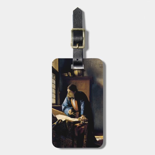 Johannes Vermeer - The Geographer Bagagelabel (Voorkant verticaal)