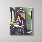 Johannes Vermeer - The Geographer Canvas Afdruk (Voorkant)
